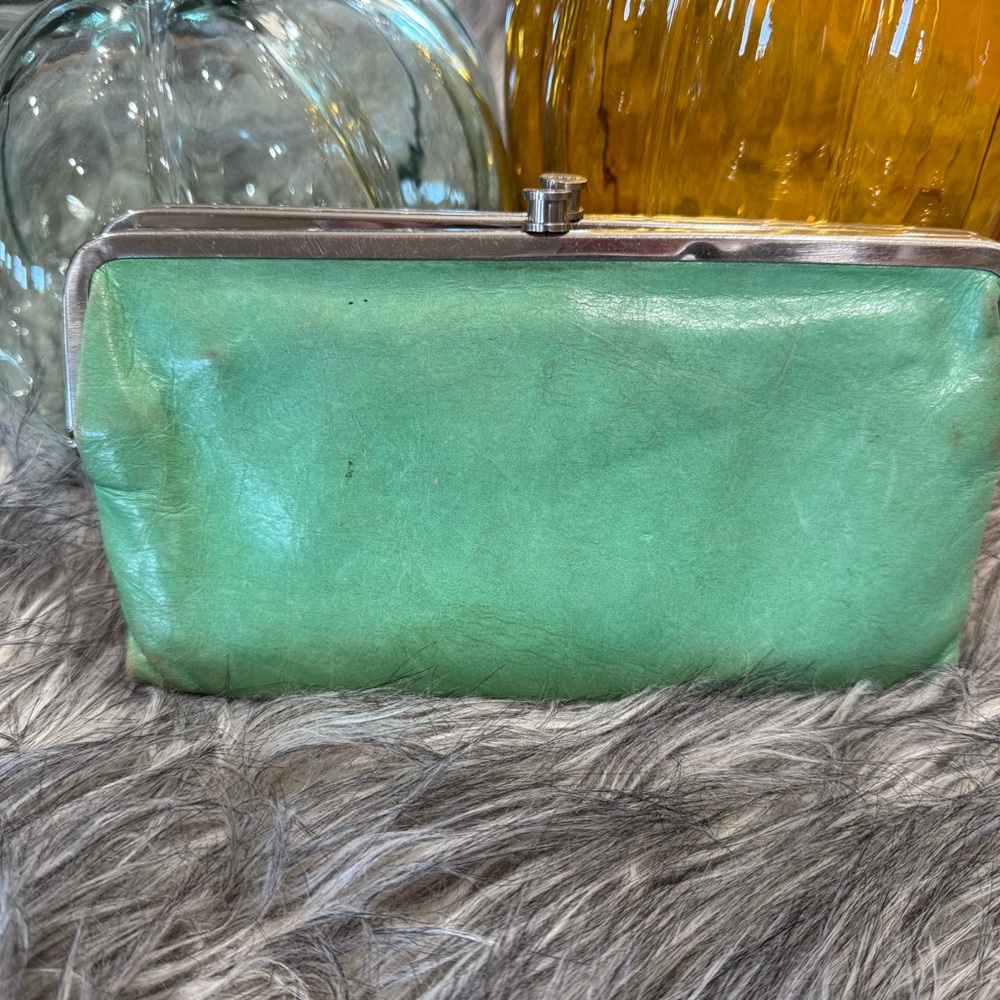 Green Leather Clutch